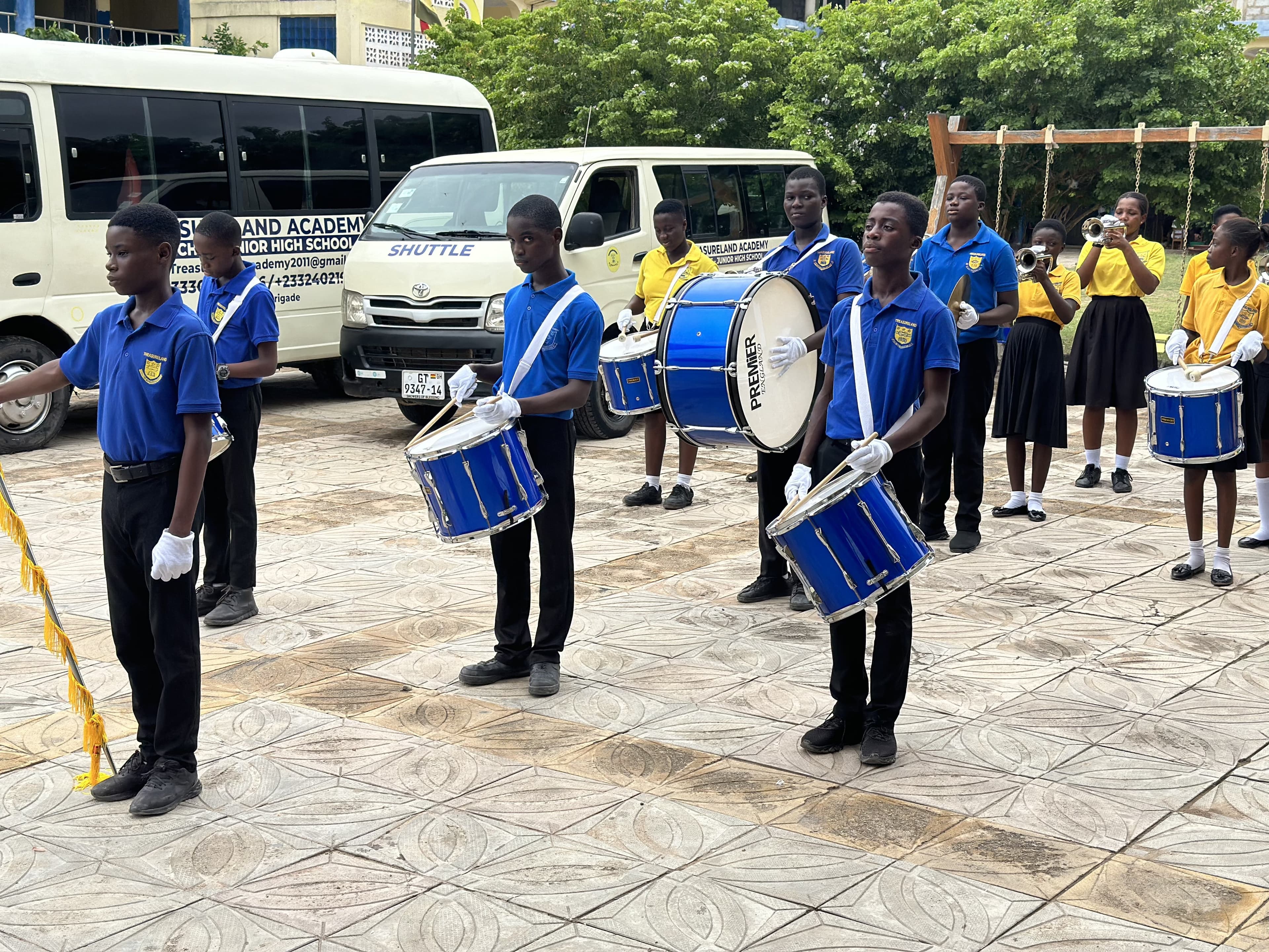 School band performance at Treasureland Academy